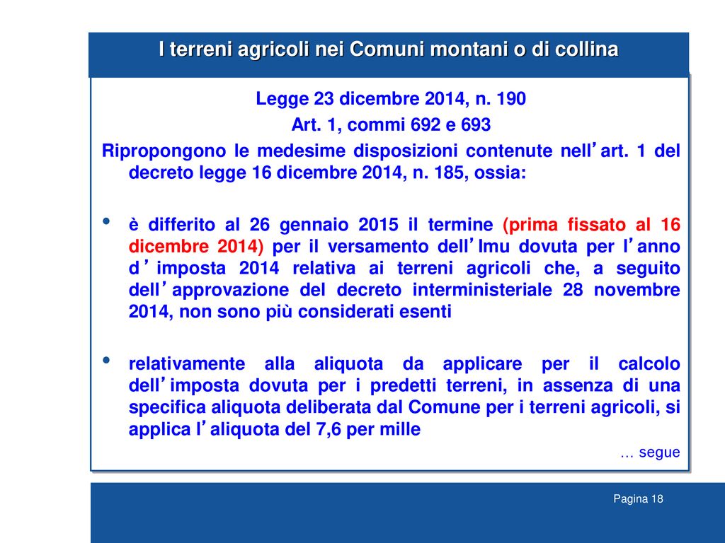 Tributi Comunali Le Novit Della Legge Di Stabilit E Degli Altri